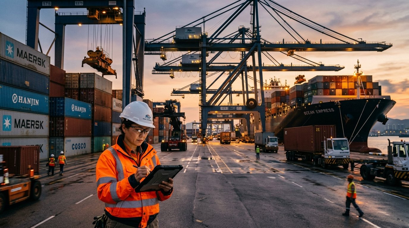 Operação de consolidação e porto